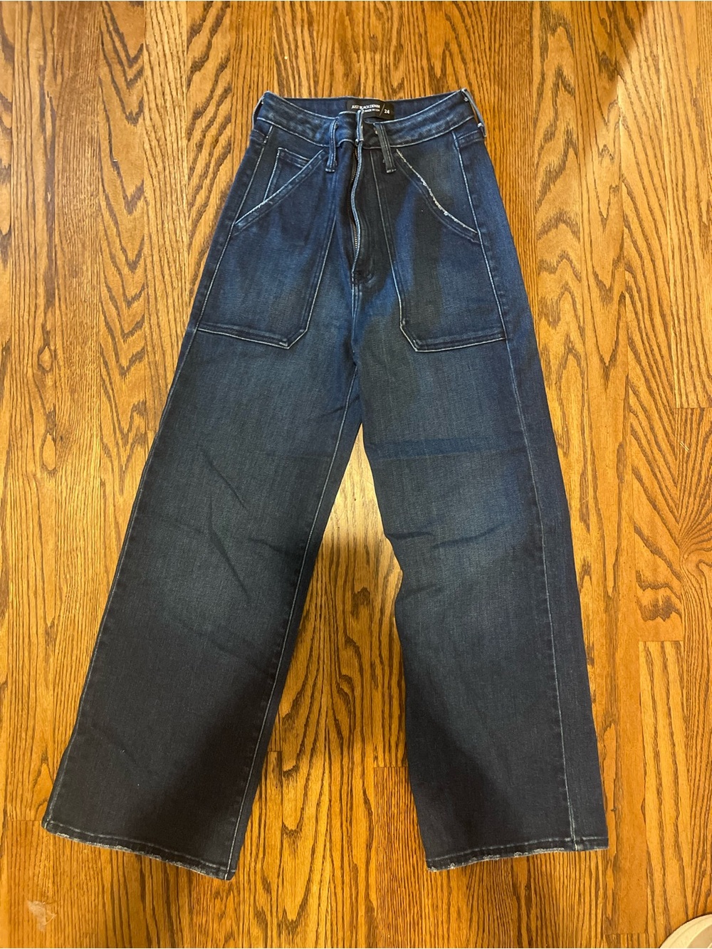 Dark Blue Wide-Leg  Jeans